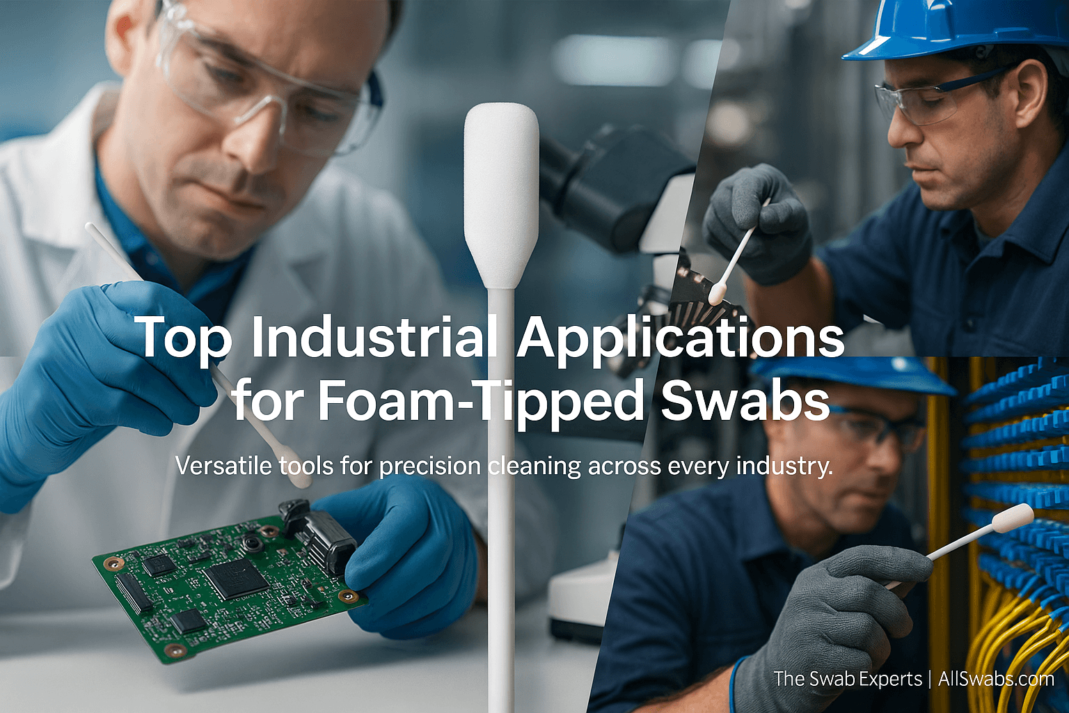 Foam Tipped Cleaning Swabs Various Applications at AllSwabs.com